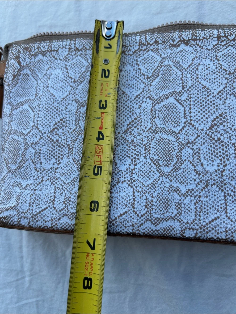 Consuela White and Light Brown Snake-Print Crossbody with Multicolor Strap (146) - Picture 11 of 11